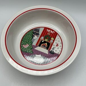 Vtg Noritake Epoch Twas the Night Before Christmas Vegetable Serving Bowl 9" Cat